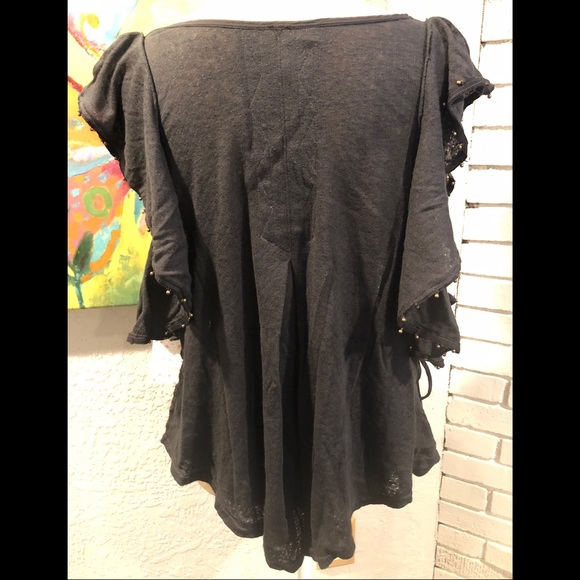 Free People Tiny Bells Ruffled Cropped Top - Picture 2 of 5